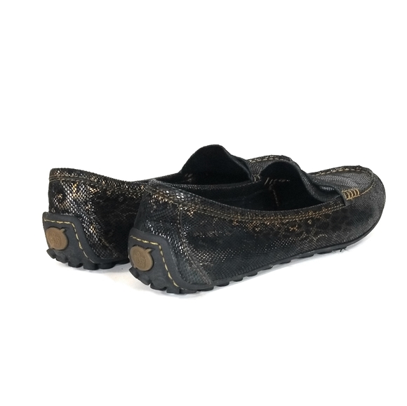 BORN Womens Malena Leather Driving Loafers Slip On In Black Multi Print Size 9.5 - Picture 3 of 11